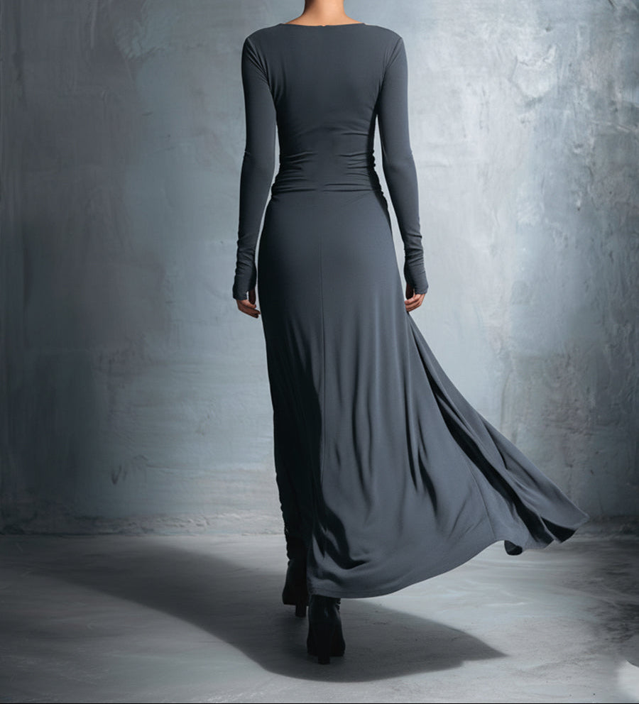 Vitoria - Vestido largo con lazo lateral